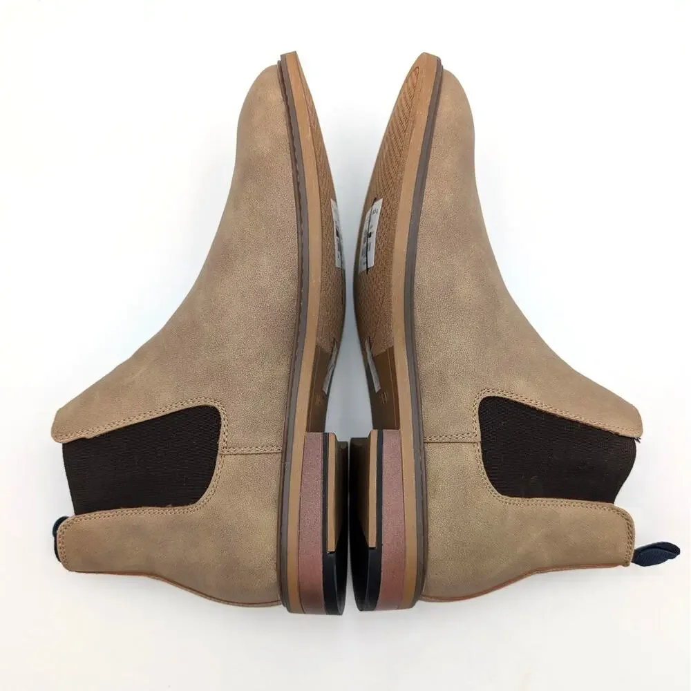 Madden Estiban Cheslea Ankle Boots Round Toe Men's Taupe Size US9 EU42